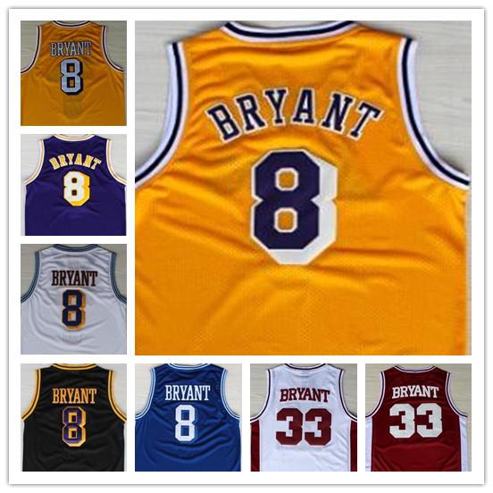 New Arrivals Men's KOBE BRYANT Baseball Jerseys #8 Bryant #24 Kobe #33 All Stitched Logo Best Quality