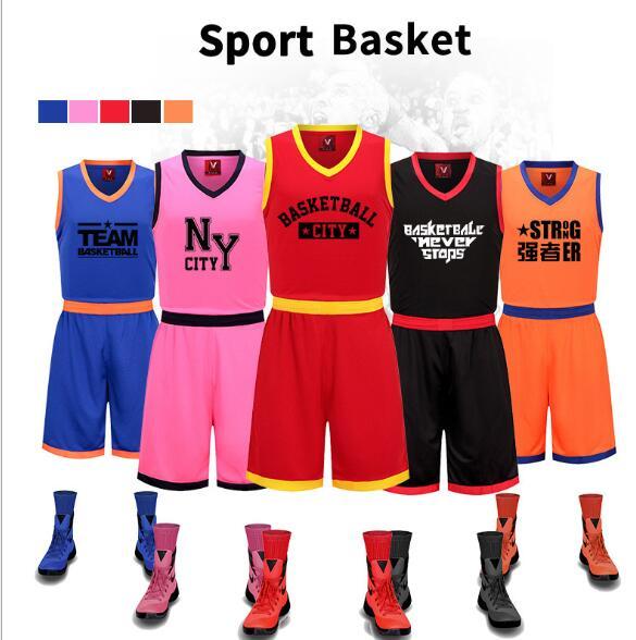 New basketball uniform light board uniforms custom children adult basketball clothing training camp printing.So cool