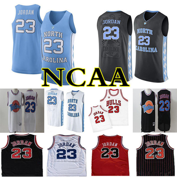 Men's 23 Michael Jersey Space Jam Tune Squad NCAA North Carolina Tar Heels Jersey Basketball Jerseys