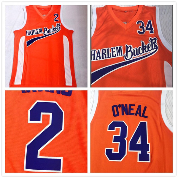 #2 Harlem Buckets Movie Film Orange Mens Stitched orange Shirts