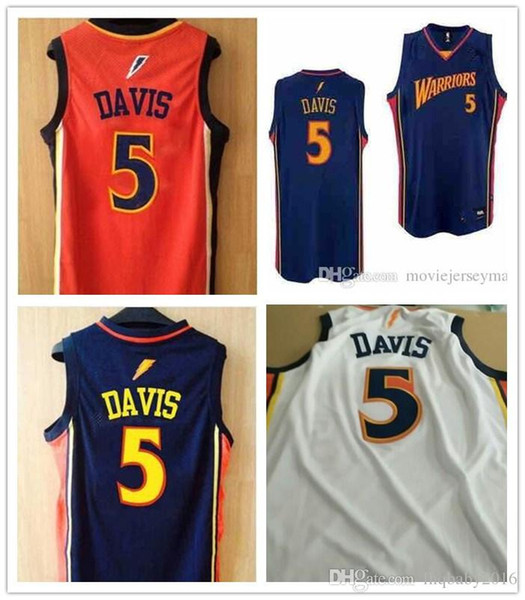 Golden College #5 Baron Davis Lightning Eighth-Seeded Jersey White black , Custom Any Name ,Number, All Stitched Sewn ,size XS-4XL