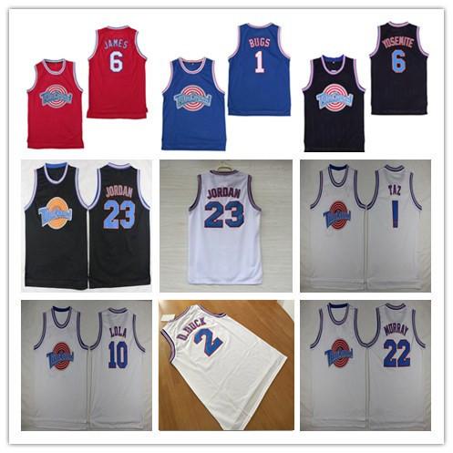 men's Movie Jersey 23 Michael 1 Bugs Bunny ! Taz 1/3 Tweety Space Jam Tune Squad 22 Bill Murray 10 Lola 2 D.DUCK Basketball Jerseys