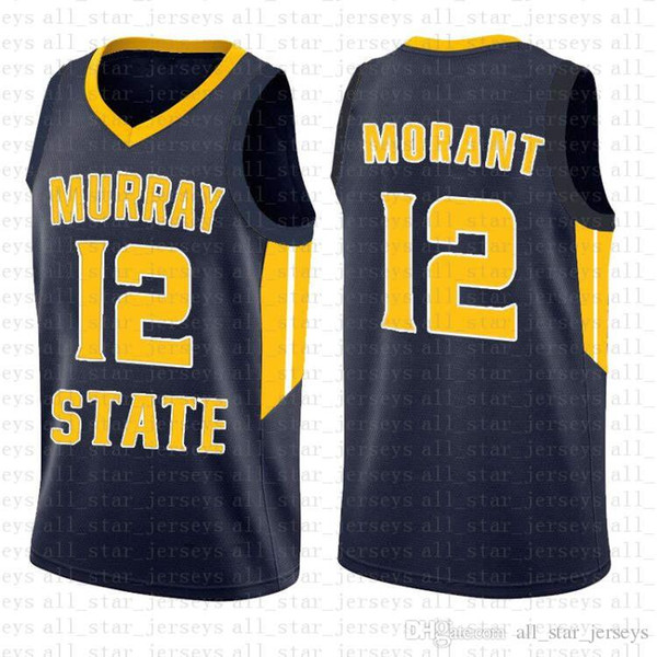 NCAA Murray State Racers University 12 Ja Morant Jersey College Basketball Wears