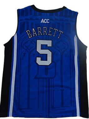 New College Baseketball Jerseys Duke #1 Williamson #5 Barrett Youth Jersey White Black Blue White Color Kids Size S-XL Stitched All Jerseys