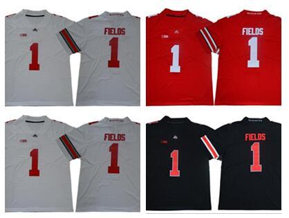 2019 Justin Fields Jersey OSU Ohio State Buckeyes College Football Jerseys Home Away Red Black White