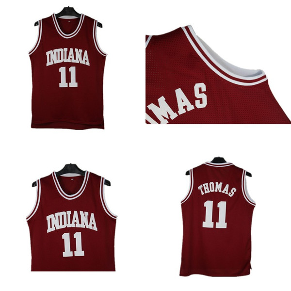 INDIANA University NCAA Jersey 11 Isaiah Thomas Stitched Embroidery Men Cheap Sport Basketball Jersey Free Shipping