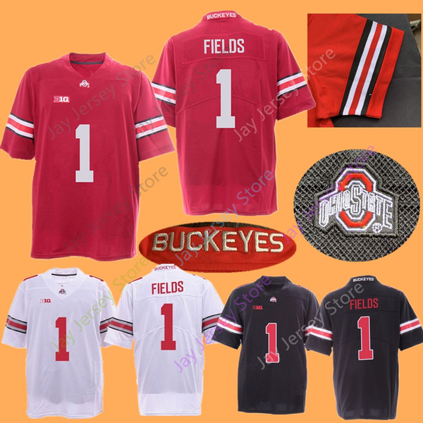 2019 New Justin Fields OSU Ohio State Buckeyes Football Jersey Home Away Red Black White size S-3XL