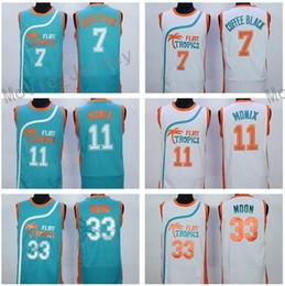 Cheap Mens Semi Pro Movie Flint Tropics #7 Coffee Black Jersey Wholesale #33 Jackie Moon #69 Downtown #11 ED Monix Basketball Jerseys