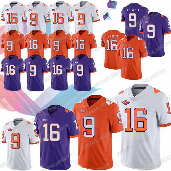 NCAA Clemson Tigers jersey 16 Trevor Lawrence 9 Travis Etienne Jr. 97 Nick Bosa 7 Dwayne Haskins Jr American College Football Wear