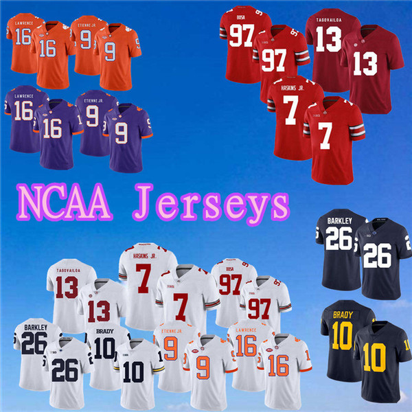 top 2019 NCAA 16 Trevor Lawrence jersey 9 Travis Etienne Jr. College Football jerseys 13 Tua Tagovailoa Jerseys 7 Dwayne Haskins Jr. jerseys