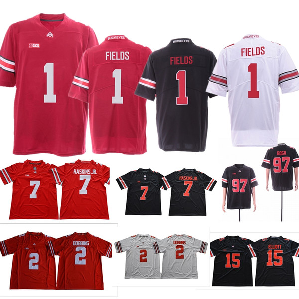 NCAA College Ohio State Buckeyes Football Jerseys OSU Justin Fields J.K. JK Dobbins Dwayne Haskins Jr. Jr Eddie George Nick Bosa Elliott