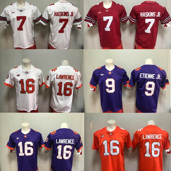 19 NCAA Jersey 7 Dwayne Haskins Jr 16 Trevor Lawrence Clemson Tigers College 9 Travis Etienne Jr. Ohio State Buckeyes 97 Nick Bosa