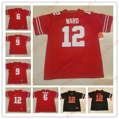 Mens Ohio State Buckeyes #6 Sam Hubbard #9 Johnny Utah #12 Denzel Ward #17 Jerome Baker College Football Jerseys Stitched Black Red White