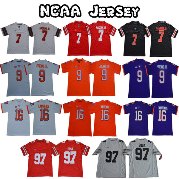 NCAA 7 Dwayne Haskins Jr jersey 97 Nick Bosa Ohio State Buckeyes 16 Trevor Lawrence 9 Travis Etienne Jr. Tigers 26 Saquon Barkley Wears