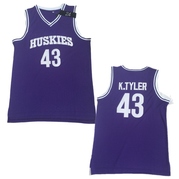 43 LIANZEXIN K.Tyler Jersey Mens The 6th Marlon Wayans Basketball Jersey Stitched Huskies Kenny Tyler Basketball Shirt