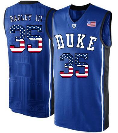 Discount 35 BAGLEY III College Basketball Wears,1 COACH K 33 HILL 2 COOK 4 REDICK 15 OKAFOR Basketball WEAR clothing jerseys online store