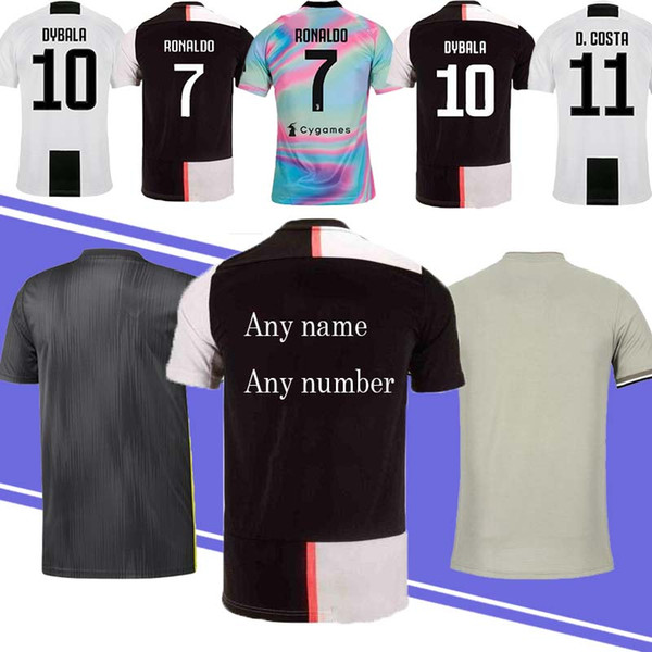 19/20 New Thailand Juventus 18 19 Della juvent Soccer Jersey 7 RONALDO 11 D.COSDR 10 DYBALR 9 HIGUAIN Cheap and Fine