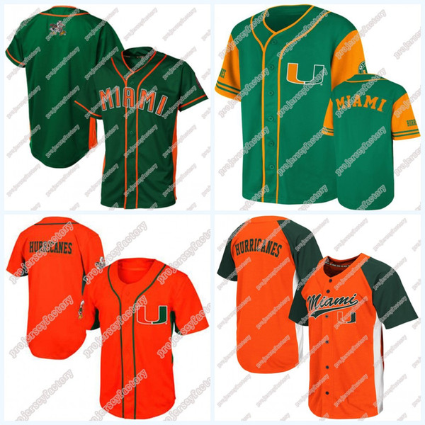 Stitched Miami Hurricanes NCAA College Baseball Jersey 100% Stitched Embroidery Logos Jersey For Mens Womens Youth Customized High Quailty