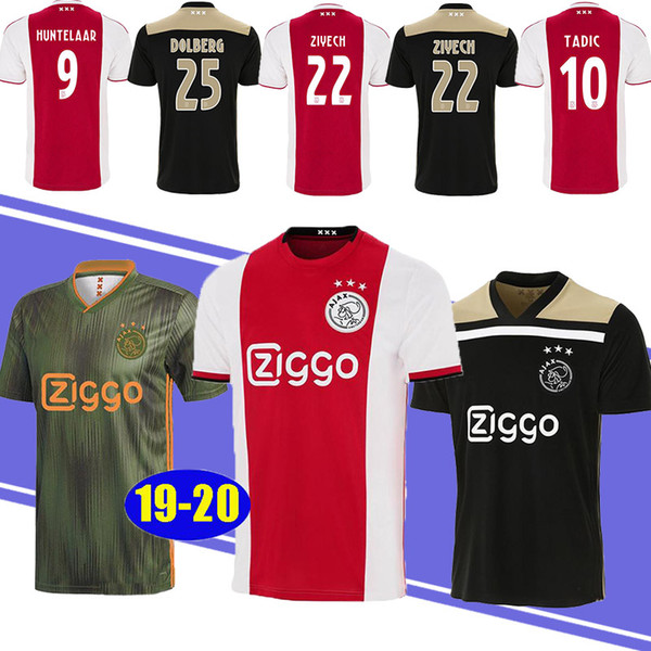 19/20 New Thiland Ajax 18 19 soccer jersey TADIC ZIYECH DE JONG DOLBERG HUNTELAAR SCHONE VAN DE BEEK MEN champions cheap fine