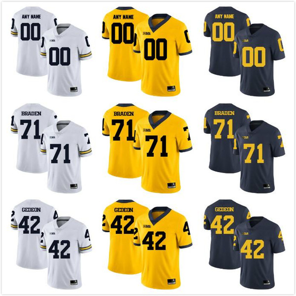 Custom Mens Youth Michigan Wolverines Any Name Any Number Personalized Kids Man Home Away NCAA College Football Jerseys