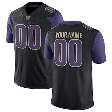 2019 MEN Washington Huskies Custom Black purple football Jersey