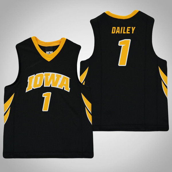 Iowa Hawkeyes Kids Jack Nunge Bohannon Maishe Dailey Nicholas Baer Youth Black Stitched College Basketball Jersey