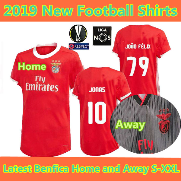 19 20 Benfica soccer jersey HOME and AWAY 2019 JOAO FELIX RAFA Pizzi Salvio SEFEROVIC JONAS Raul Jimenez GRIMALDO FOOTBALL Jerseys SHIRTS