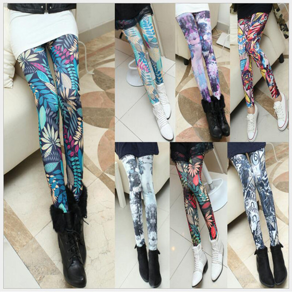 Women 's Fashion Multiclor Printing Pencil Pants Sexy Slim Leggings Yoga pants for Yoga Running Shipping Party Wedding