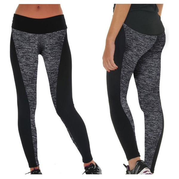 Sports Yoga Wear AB Double-sided Black and Gray Stitching Lift Hip Running Workout Leggings Elastic Plus Size Yoga Pant