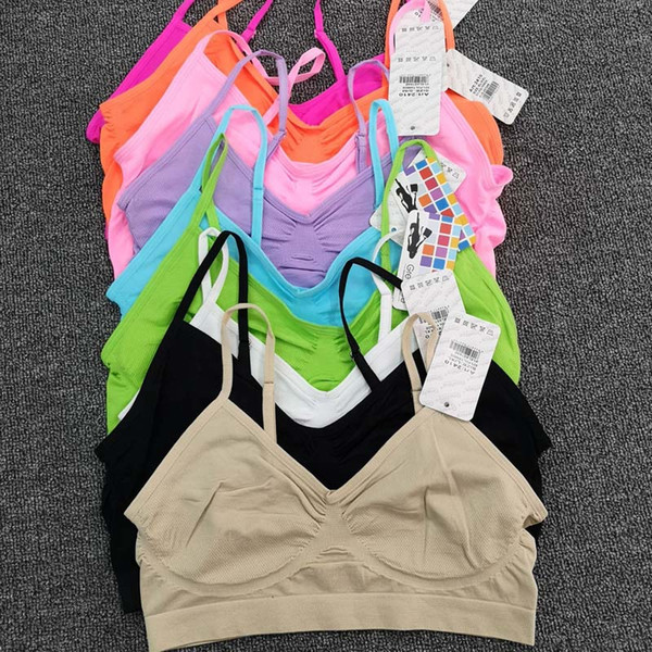 Ladies Solid Yoga Outfits Outdoor Sports Fintess Double Shoulder Strap Full Cup Bra Cheap Wholesale Top Quality Vest