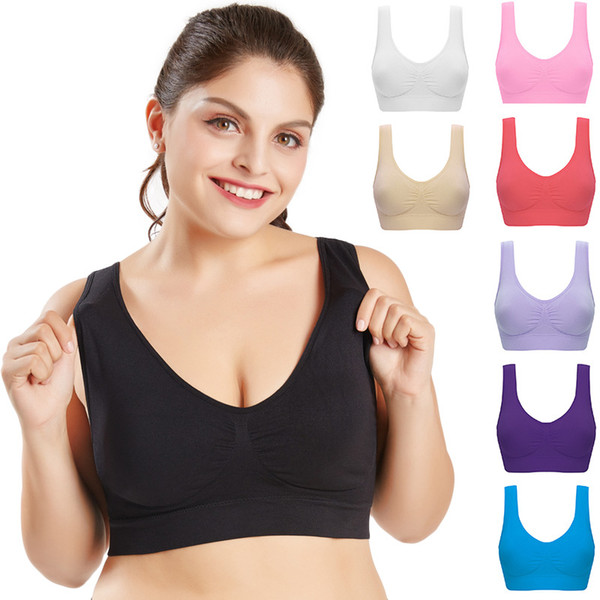 Ladies Thin Outfits Underwear 11 Colors Large Size Quick Drying Full Cup Bra Fashion Outdoor Sports Fitness Seamless Vest