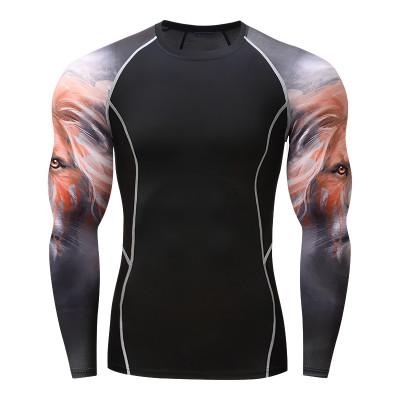 Men Clothing Sports Room Tight Pants Sports Long Sleeve Fitness Garment Running Training Garment Designer Training Fast-drying Tight Garment