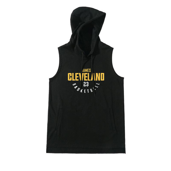 Basketball Vest t shirt Sleeveless hoodie Gyms Clothing Training Uniforms Basketball Jerseys Sportwear Black Jersey Running Shirts Hoodies