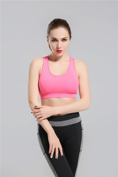 2018 Pink Yoga Bra Fashion Quick Dry Sportswear Womens Tops Fitness yoga sports bra Gym Clothes Free Drop Shipping lymmia