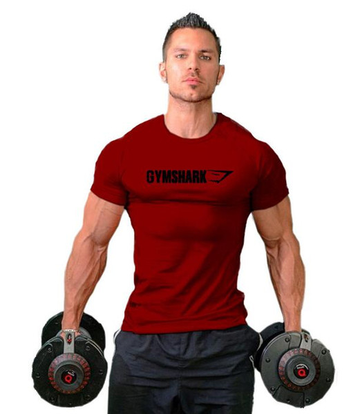 2019 Leisure Gym T-shirt Men Cotton Sports Tshirts Short Sleeve Black Gray White Top Tees Fitness GYM Clothing Sport Sleeves