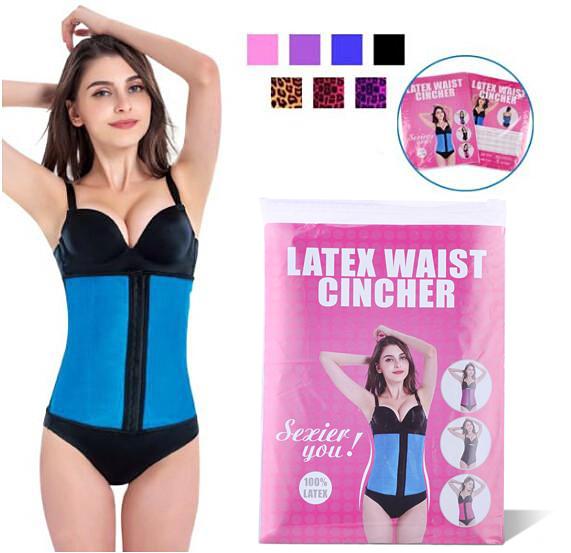 Latex Waist Trainer Corset Plus Size Steel Bone Workout Waist Cincher Women Slim Body Shaper Girdles Corsets XS-6XL New Package