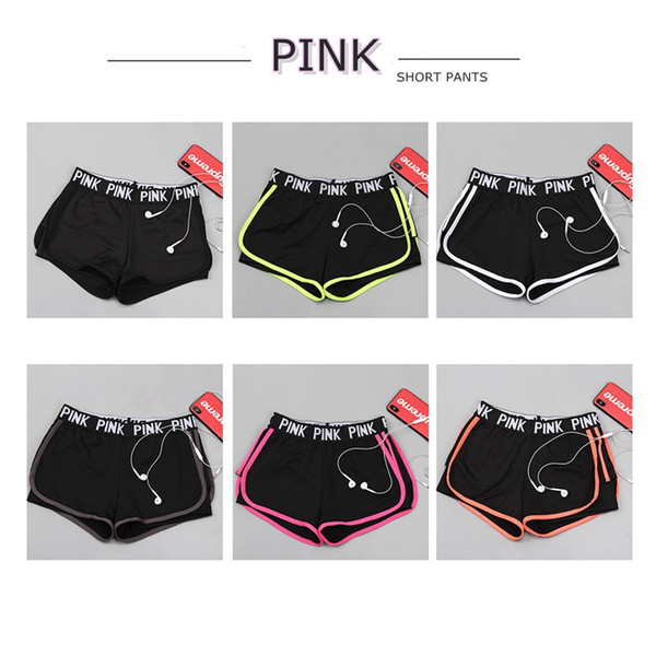 Love PINK Tracksuit Women Shorts Pants Sports Suits Outfit Print Letter Short Pants Tops Tracksuit Lady Secret Shorts Gym Clothes