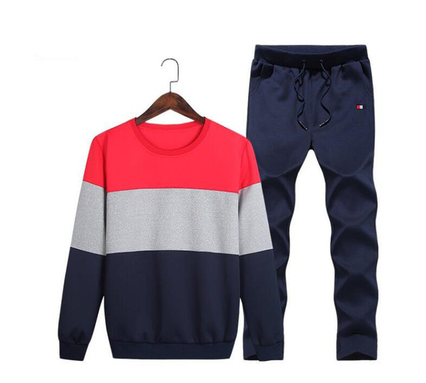 men's two-piece sweatshirt suit 2018 new sportswear youth men's long-sleeved sweater suit fashion casual sports suit