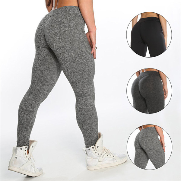 Athletic apparel manufactures women gym wear booty enhancer scrunch leggings custom fitness sport tights heather grey yoga pants