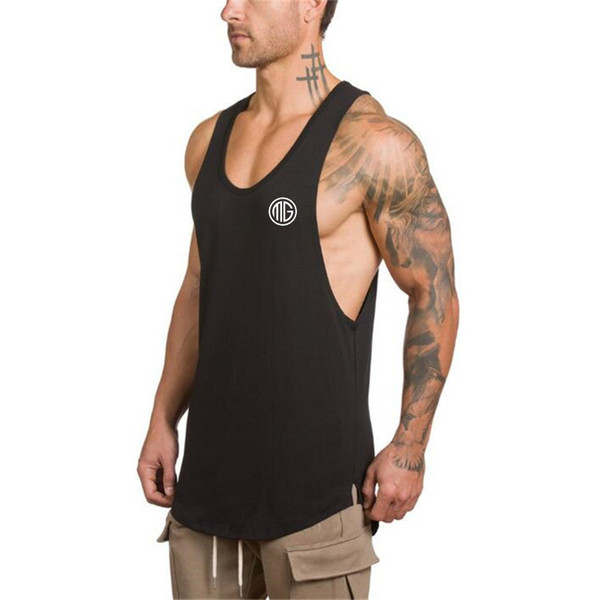 Muscle Guys Gyms Clothing Fitness Men Tank Top Mens Bodybuilding Stringers Tank Tops Workout Singlet Sporting Sleeveless Shirt