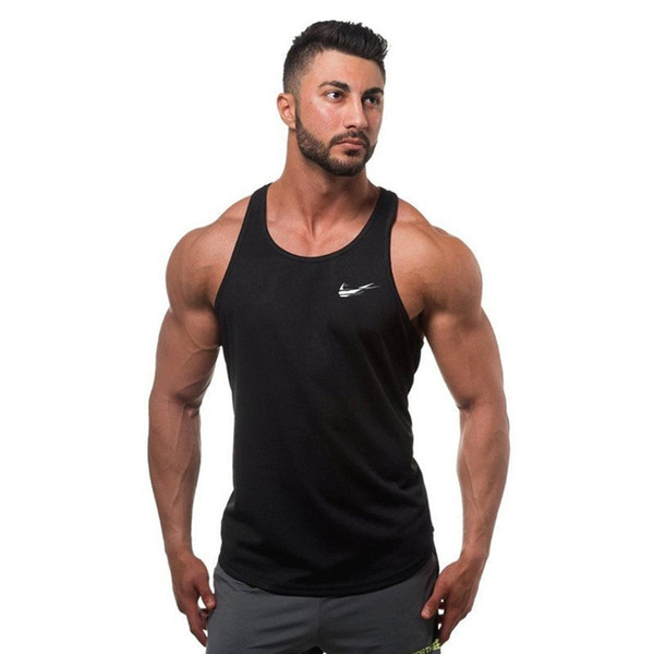 2019 fashion Golds gyms Brand singlet canotte bodybuilding stringer tank top men fitness vest muscle guys sleeveless vest #316812