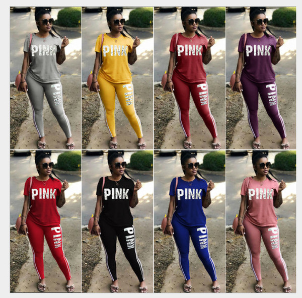 Fall Cheap Leopard grain PINK Fashionable leisure suit Multicolor choice sports suit Casual sleeved pinstripe Long pants China wholesale