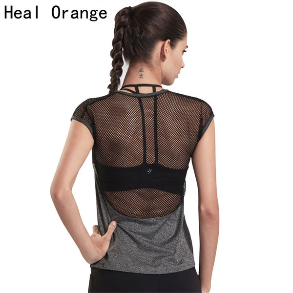 HEAL ORANGE Women t-shirts short sleeve o-neck yoga tank tops women sports clothing for fitness gym tank top women sport t-shirt #104028