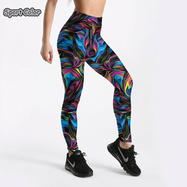 New Colorful Women Sexy Leggings Trousers Yoga Fitness High Elastic 3D Design Gym Running Tights Slim Outdoor Pants S-4XL #808736