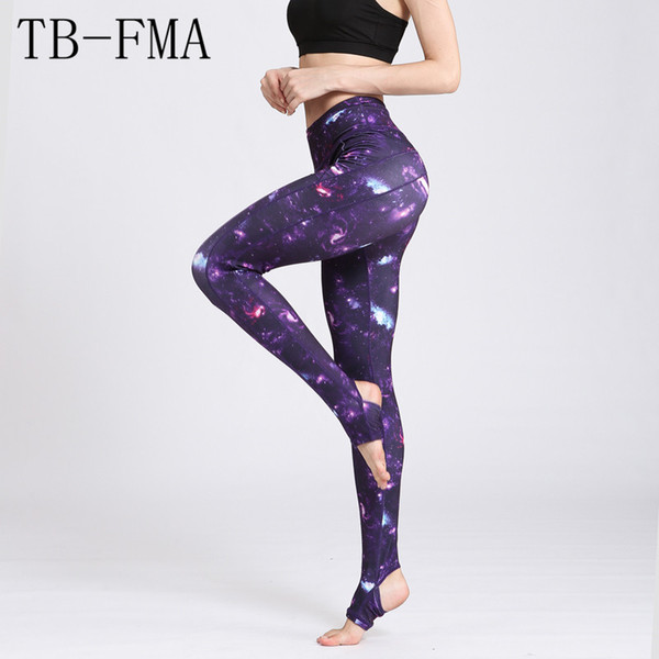 Print pants women sportswear High Waist Compression Yoga Pants Wide Sports Skinny leggings Push Hips Compression Yoga Sportswear