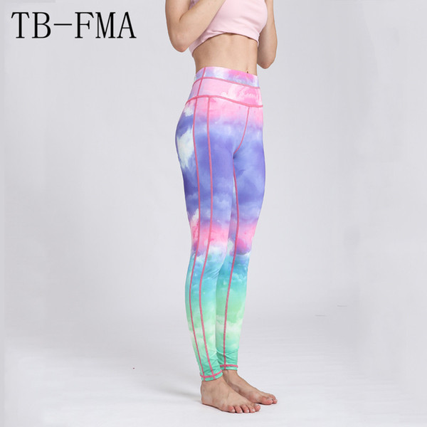 Yoga Leggings women sportswear Widen Waist Dance Fitness Compression Sport Tights Yoga High Waist Quality Skinny Yoga leggings