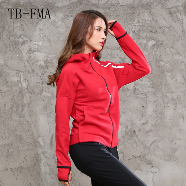 New Women Running Jackets Winter Sport Long-sleeved Running Gym Sweatshirt Cloth Fitness Zipper Jacket Outerwear Free Shipping