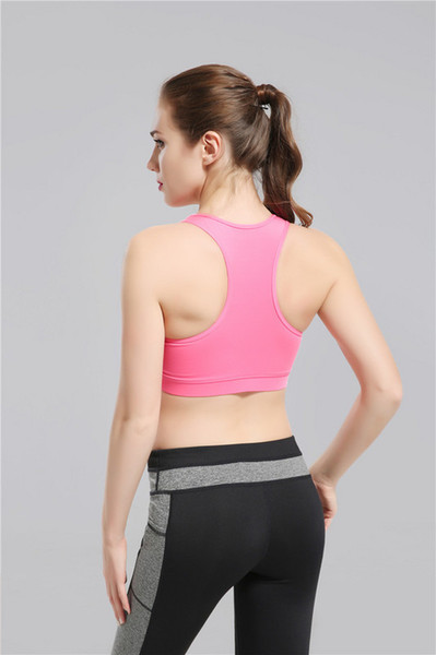 2017 New Arrival Pink Yoga Bra Fashion Quick Dry Sportswear Womens Tops Fitness yoga sports bra Gym Clothes Free Drop Shipping sunnee