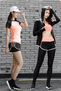 Sports suit female 2018 autumn and winter new yoga clothes gym running professional fitness clothes female girls 5 pieces