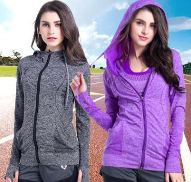 Free shipping Autumn Women Yoga Jackets Quick-drying Breathable T-Shirt Sport Fitness Running Sportswear Long Sleeve Lady's Yoga hoodies